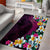 Hawaiian Plumeria-Polynesian Art Tattoo Plum Pink Color Area Rug