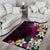 Hawaiian Plumeria-Polynesian Art Tattoo Plum Pink Color Area Rug