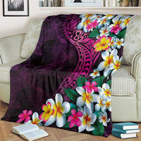 Hawaiian Plumeria-Polynesian Art Tattoo Plum Pink Color Blanket LT03 - Polynesian Pride