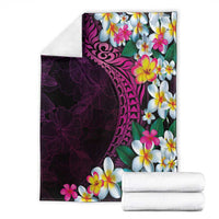 Hawaiian Plumeria-Polynesian Art Tattoo Plum Pink Color Blanket LT03 - Polynesian Pride
