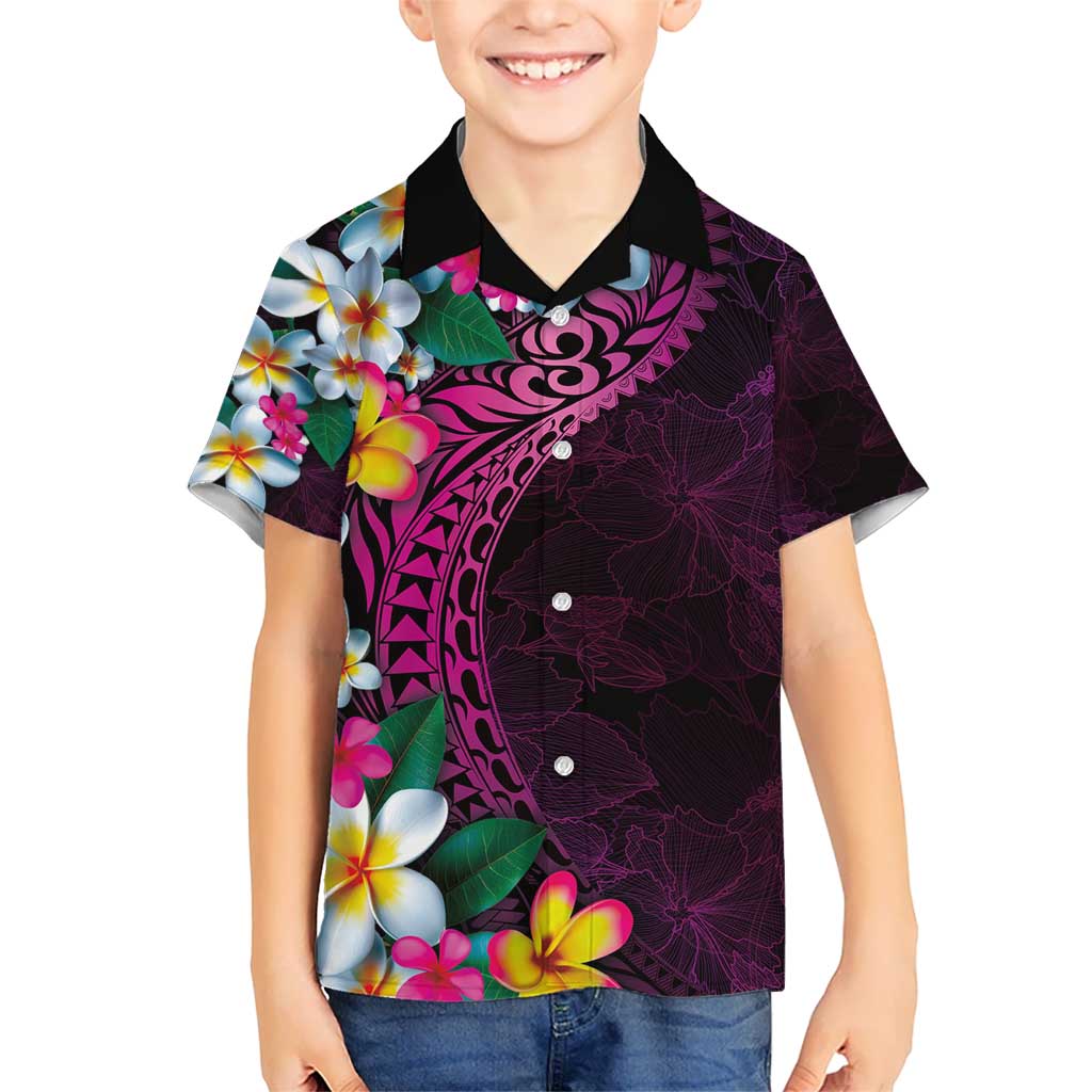 Hawaiian Plumeria-Polynesian Art Tattoo Plum Pink Color Hawaiian Shirt LT03 - Polynesian Pride