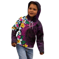 Hawaiian Plumeria-Polynesian Art Tattoo Plum Pink Color Kid Hoodie