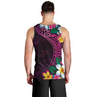 Hawaiian Plumeria-Polynesian Art Tattoo Plum Pink Color Men Tank Top LT03 - Polynesian Pride