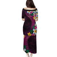 Hawaiian Plumeria-Polynesian Art Tattoo Plum Pink Color Puletasi LT03 - Polynesian Pride