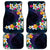 Hawaiian Plumeria-Polynesian Art Tattoo Frosted Blue Violet Color Car Mats