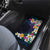 Hawaiian Plumeria-Polynesian Art Tattoo Frosted Blue Violet Color Car Mats