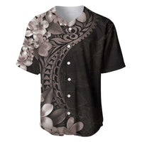 Hawaiian Plumeria-Polynesian Art Tattoo Grayscale Color Baseball Jersey