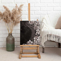 Hawaiian Plumeria-Polynesian Art Tattoo Grayscale Color Canvas Wall Art LT03 - Polynesian Pride