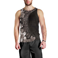 Hawaiian Plumeria-Polynesian Art Tattoo Grayscale Color Men Tank Top LT03 - Polynesian Pride