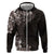 Hawaiian Plumeria-Polynesian Art Tattoo Grayscale Color Zip Hoodie