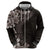 Hawaiian Plumeria-Polynesian Art Tattoo Grayscale Color Zip Hoodie