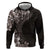Hawaiian Plumeria-Polynesian Art Tattoo Grayscale Color Zip Hoodie