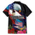 American Samoa and United States Together Hawaiian Shirt National Flag with Eagle-Hibiscus and Rose
