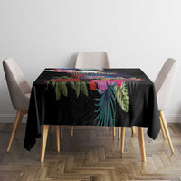 American Samoa and United States Together Tablecloth National Flag with Eagle-Hibiscus and Rose