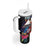 American Samoa and United States Together Tumbler With Handle National Flag with Eagle-Hibiscus and Rose