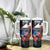 American Samoa and United States Together Tumbler With Handle National Flag with Eagle-Hibiscus and Rose