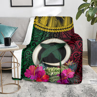 Vanuatu 44th Anniversary Independence Day Blanket Boars Tusk and Namele Plant LT03 - Polynesian Pride