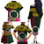 Vanuatu 44th Anniversary Independence Day Family Matching Off The Shoulder Long Sleeve Dress and Hawaiian Shirt Boars Tusk and Namele Plant LT03