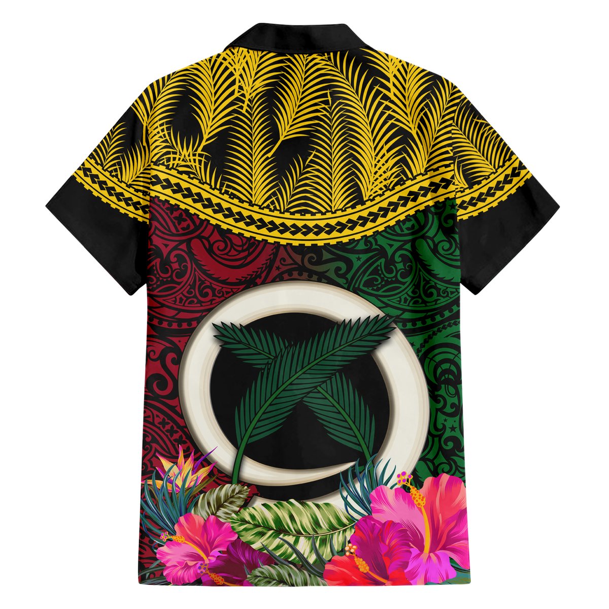 Vanuatu 44th Anniversary Independence Day Hawaiian Shirt Boars Tusk and Namele Plant LT03 - Polynesian Pride