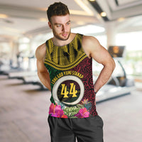 Vanuatu 44th Anniversary Independence Day Men Tank Top Boars Tusk and Namele Plant LT03 Black - Polynesian Pride