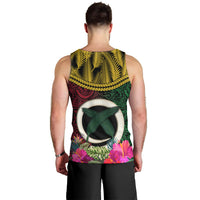Vanuatu 44th Anniversary Independence Day Men Tank Top Boars Tusk and Namele Plant LT03 - Polynesian Pride