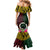 Vanuatu 44th Anniversary Independence Day Mermaid Dress Boars Tusk and Namele Plant LT03