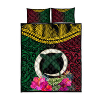 Vanuatu 44th Anniversary Independence Day Quilt Bed Set Boars Tusk and Namele Plant LT03 - Polynesian Pride
