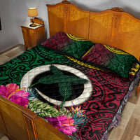 Vanuatu 44th Anniversary Independence Day Quilt Bed Set Boars Tusk and Namele Plant LT03 - Polynesian Pride