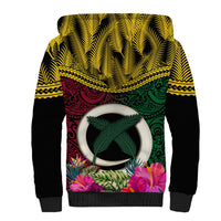 Vanuatu 44th Anniversary Independence Day Sherpa Hoodie Boars Tusk and Namele Plant LT03 - Polynesian Pride