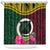 Vanuatu 44th Anniversary Independence Day Shower Curtain Boars Tusk and Namele Plant LT03