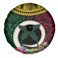 Vanuatu 44th Anniversary Independence Day Spare Tire Cover Boars Tusk and Namele Plant LT03 - Polynesian Pride