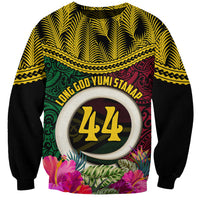 Vanuatu 44th Anniversary Independence Day Sweatshirt Boars Tusk and Namele Plant LT03 Unisex Black - Polynesian Pride