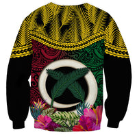 Vanuatu 44th Anniversary Independence Day Sweatshirt Boars Tusk and Namele Plant LT03 - Polynesian Pride