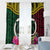 Vanuatu 44th Anniversary Independence Day Window Curtain Boars Tusk and Namele Plant LT03