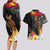 Papua New Guinea Independence Day Couples Matching Long Sleeve Bodycon Dress and Hawaiian Shirt PNG Flag and Bird-of-Paradise