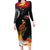 Papua New Guinea Independence Day Family Matching Long Sleeve Bodycon Dress and Hawaiian Shirt PNG Flag and Bird-of-Paradise