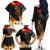 Papua New Guinea Independence Day Family Matching Off The Shoulder Long Sleeve Dress and Hawaiian Shirt PNG Flag and Bird-of-Paradise