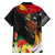 Papua New Guinea Independence Day Family Matching Off The Shoulder Long Sleeve Dress and Hawaiian Shirt PNG Flag and Bird-of-Paradise