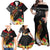 Papua New Guinea Independence Day Family Matching Off Shoulder Maxi Dress and Hawaiian Shirt PNG Flag and Bird-of-Paradise