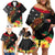 Papua New Guinea Independence Day Family Matching Off Shoulder Short Dress and Hawaiian Shirt PNG Flag and Bird-of-Paradise