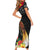 Papua New Guinea Independence Day Family Matching Short Sleeve Bodycon Dress and Hawaiian Shirt PNG Flag and Bird-of-Paradise