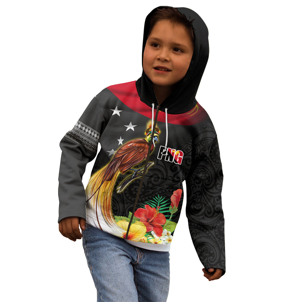 Papua New Guinea Independence Day Kid Hoodie PNG Flag and Bird-of-Paradise