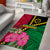 Vanuatu Flag Hibiscus Polynesian Pattern Area Rug