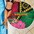 Vanuatu Flag Hibiscus Polynesian Pattern Beach Blanket