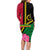 Vanuatu Flag Hibiscus Polynesian Pattern Family Matching Long Sleeve Bodycon Dress and Hawaiian Shirt