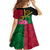 Vanuatu Flag Hibiscus Polynesian Pattern Family Matching Off Shoulder Maxi Dress and Hawaiian Shirt