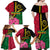 Vanuatu Flag Hibiscus Polynesian Pattern Family Matching Off Shoulder Maxi Dress and Hawaiian Shirt