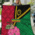 Vanuatu Flag Hibiscus Polynesian Pattern Quilt