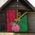 Vanuatu Flag Hibiscus Polynesian Pattern Quilt