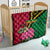 Vanuatu Flag Hibiscus Polynesian Pattern Quilt